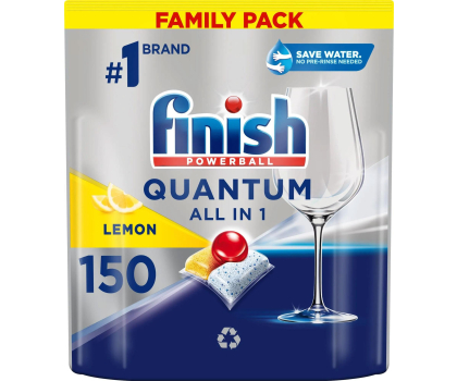 Akcesoria do zmywarek Finish FINISH Quantum 150szt All in 1 Lemon kapsułki do zmywarki